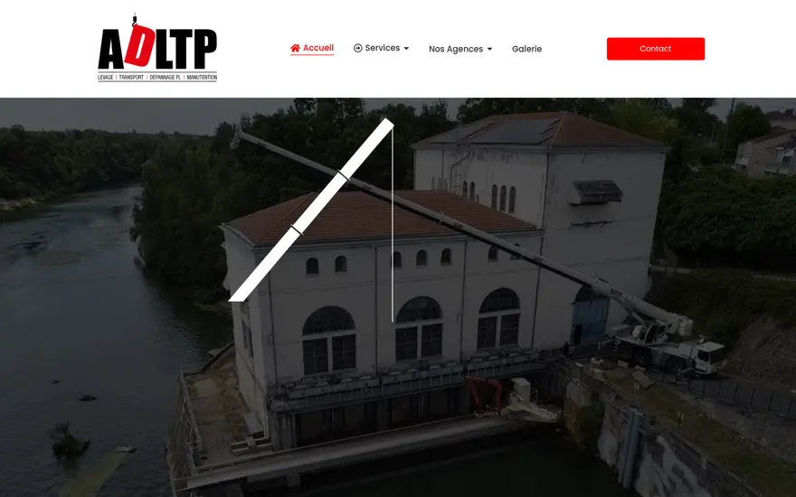 Page d’accueil du site ADLTP