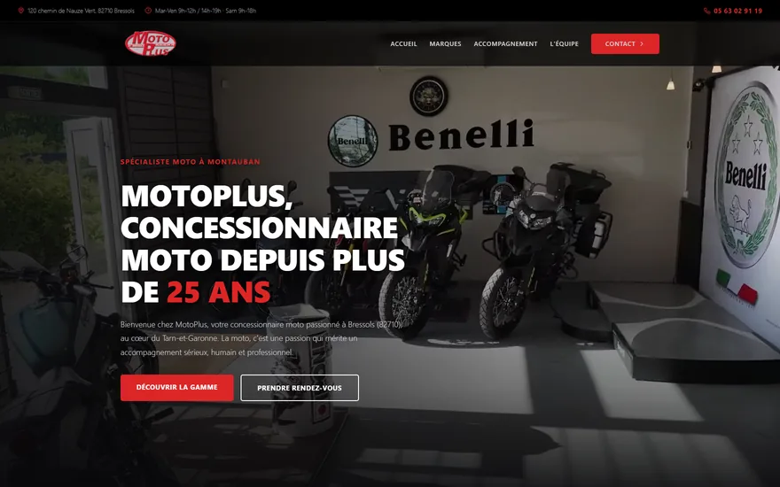 Page d’accueil du site MotoPlus